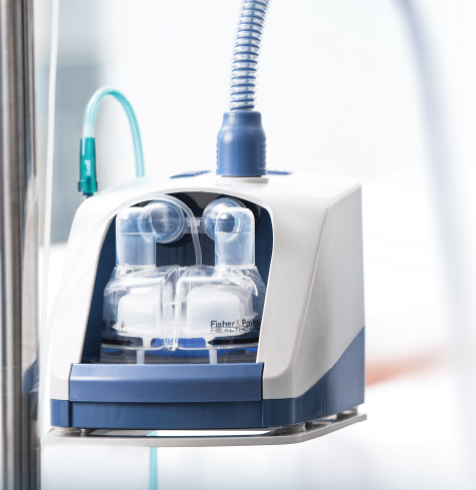 Hem Optiflow™ hem de Optiflow Junior arayüzlerine bağlanabilen, ısıtmalı bir Airvo 2 solunum tüpü.